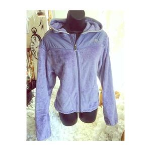 The North Face fuzzy lavender hoodie